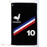 France Flag Rooster Number 10 Soccer Golf Towel thumb 0