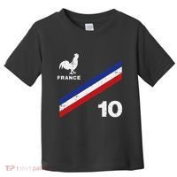 France Flag Rooster Number 10 Soccer Toddler T-Shirt thumb 0