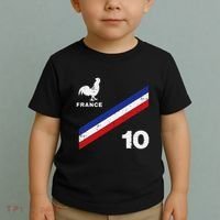 France Flag Rooster Number 10 Soccer Toddler T-Shirt thumb 2