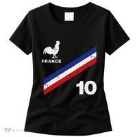 France Flag Rooster Number 10 Soccer Women's T-Shirt thumb 0