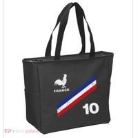 France Flag Rooster Number 10 Soccer Tote Bag thumb 2