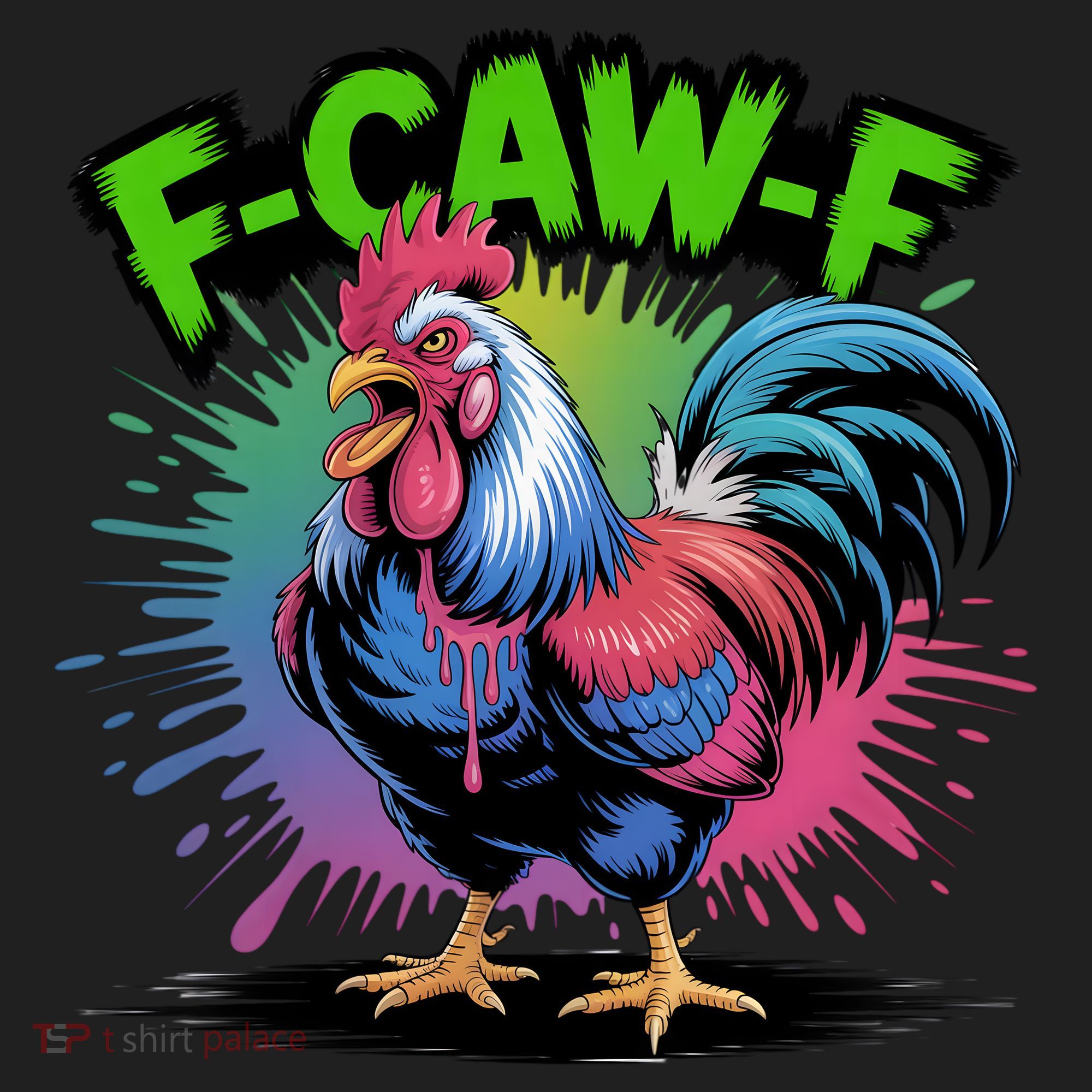 Funny F-Caw-F ROOSTER Humor Meme Saying Hat