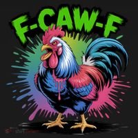Funny F-Caw-F ROOSTER Humor Meme Saying Kids Long Sleeve Shirt thumb 2