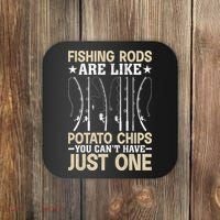 Funny Fishing Rods Fisherman Gift Coaster thumb 0