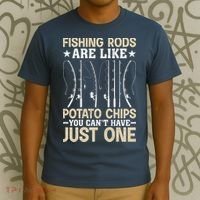 Funny Fishing Rods Fisherman Gift T-Shirt thumb 3