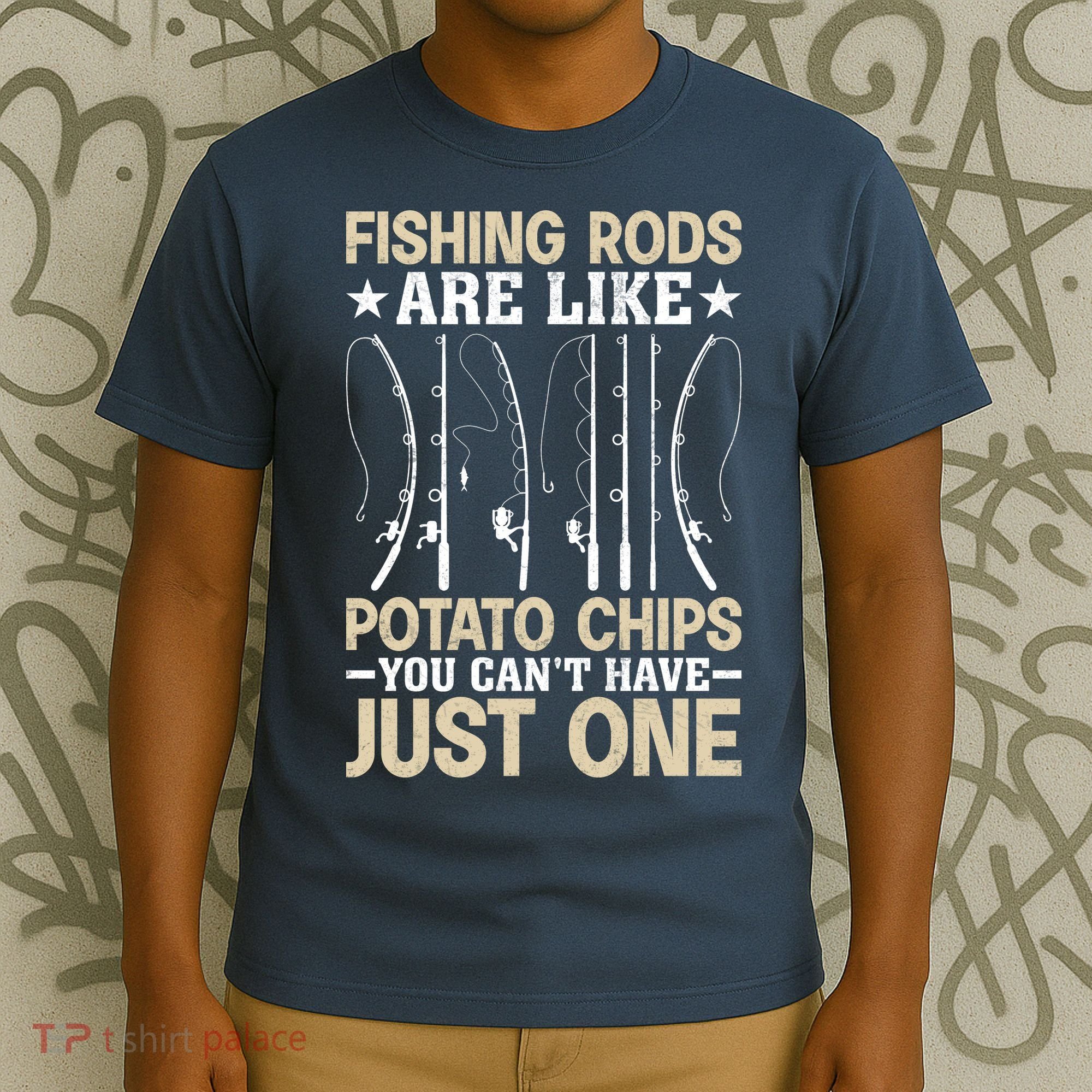 Funny Fishing Rods Fisherman Gift T-Shirt