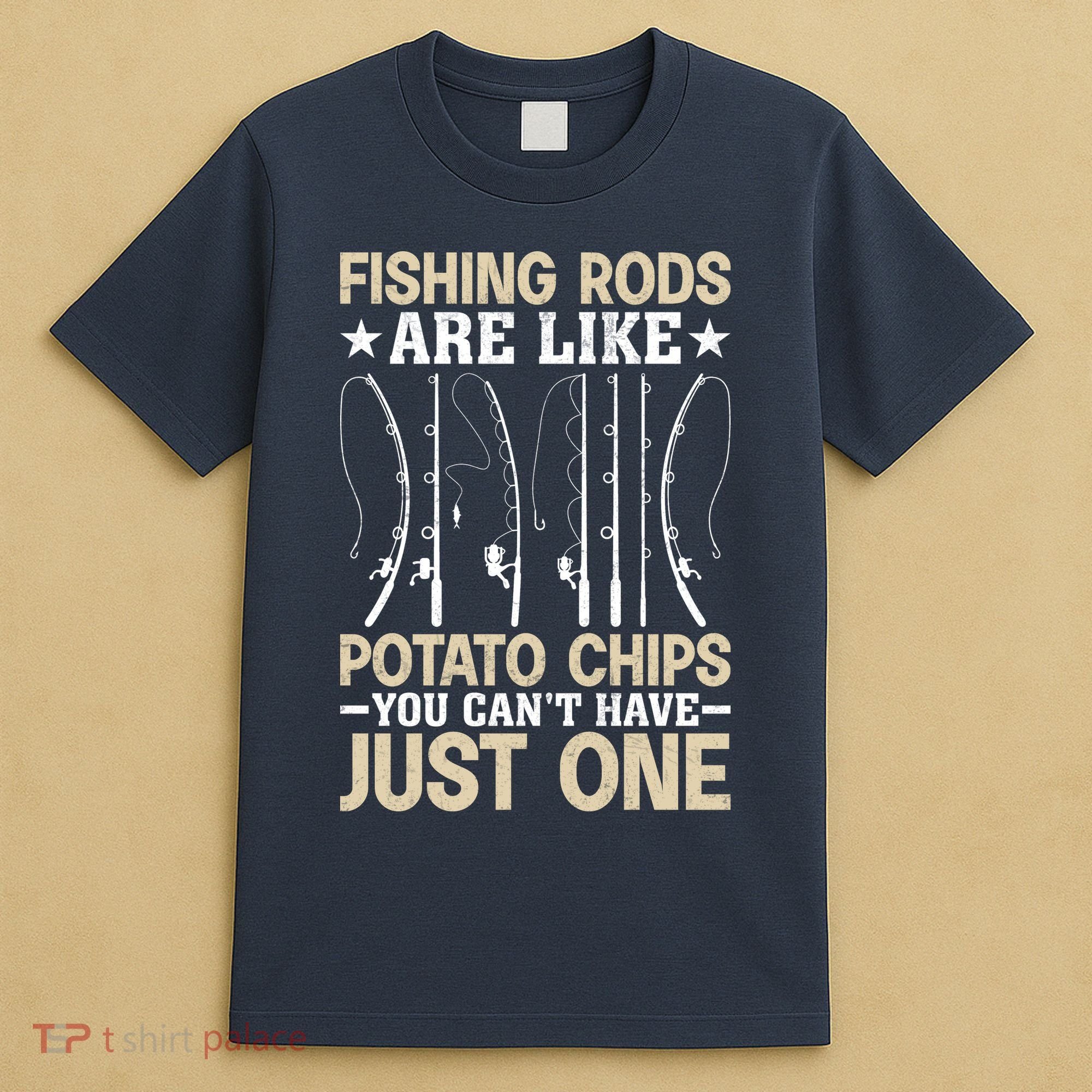 Funny Fishing Rods Fisherman Gift T-Shirt