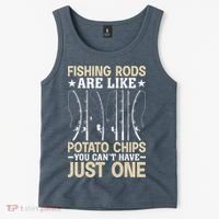 Funny Fishing Rods Fisherman Gift Tank Top thumb 2
