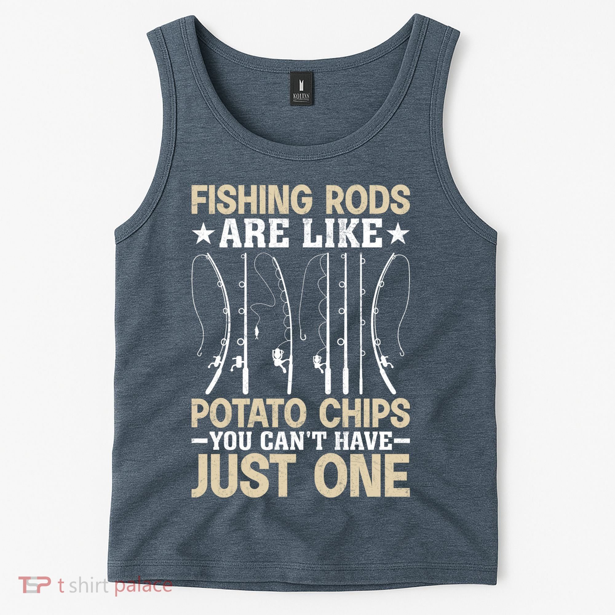 Funny Fishing Rods Fisherman Gift Tank Top