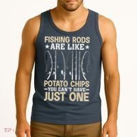 Funny Fishing Rods Fisherman Gift Tank Top thumb 3