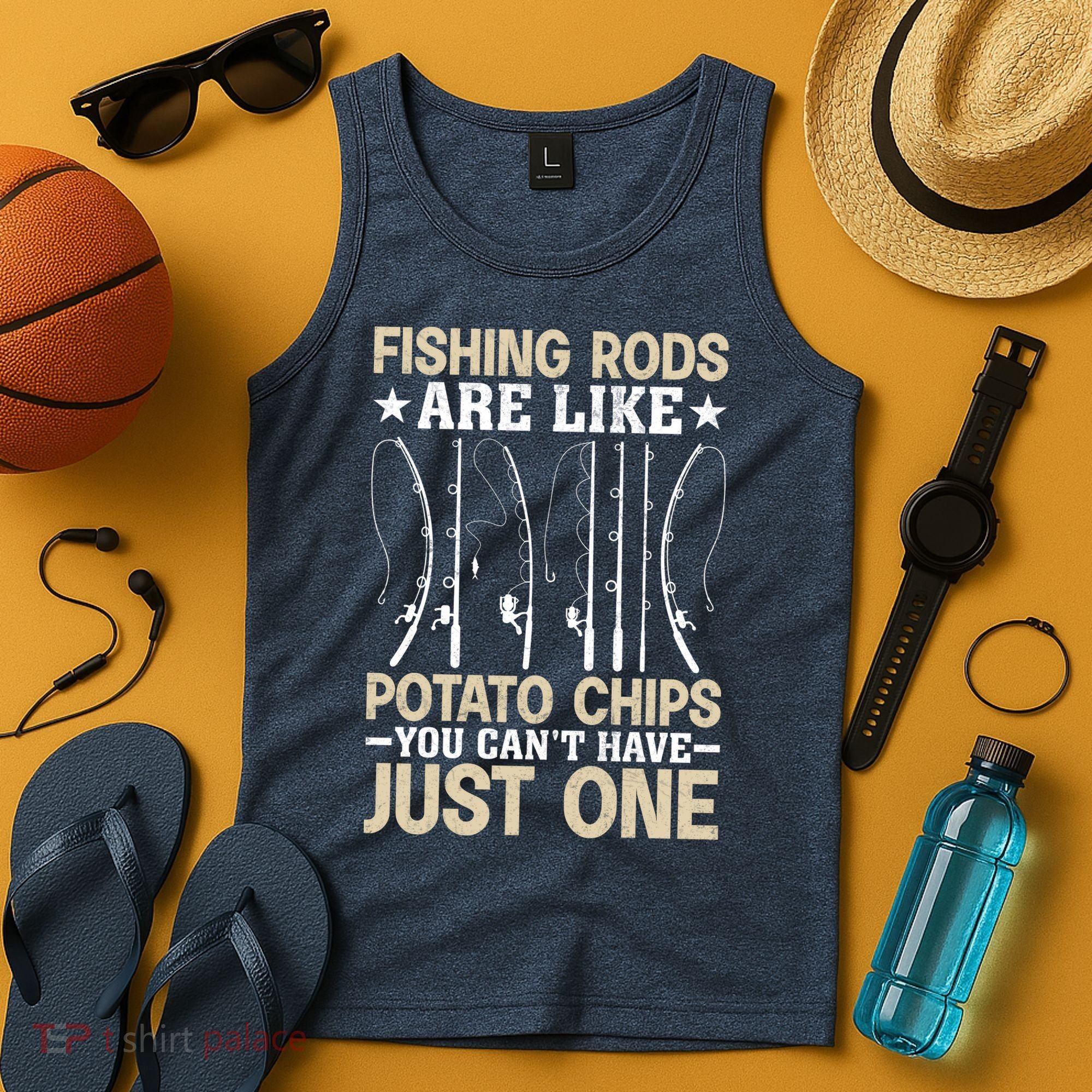 Funny Fishing Rods Fisherman Gift Tank Top