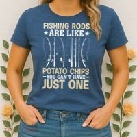 Funny Fishing Rods Fisherman Gift Women's T-Shirt thumb 2