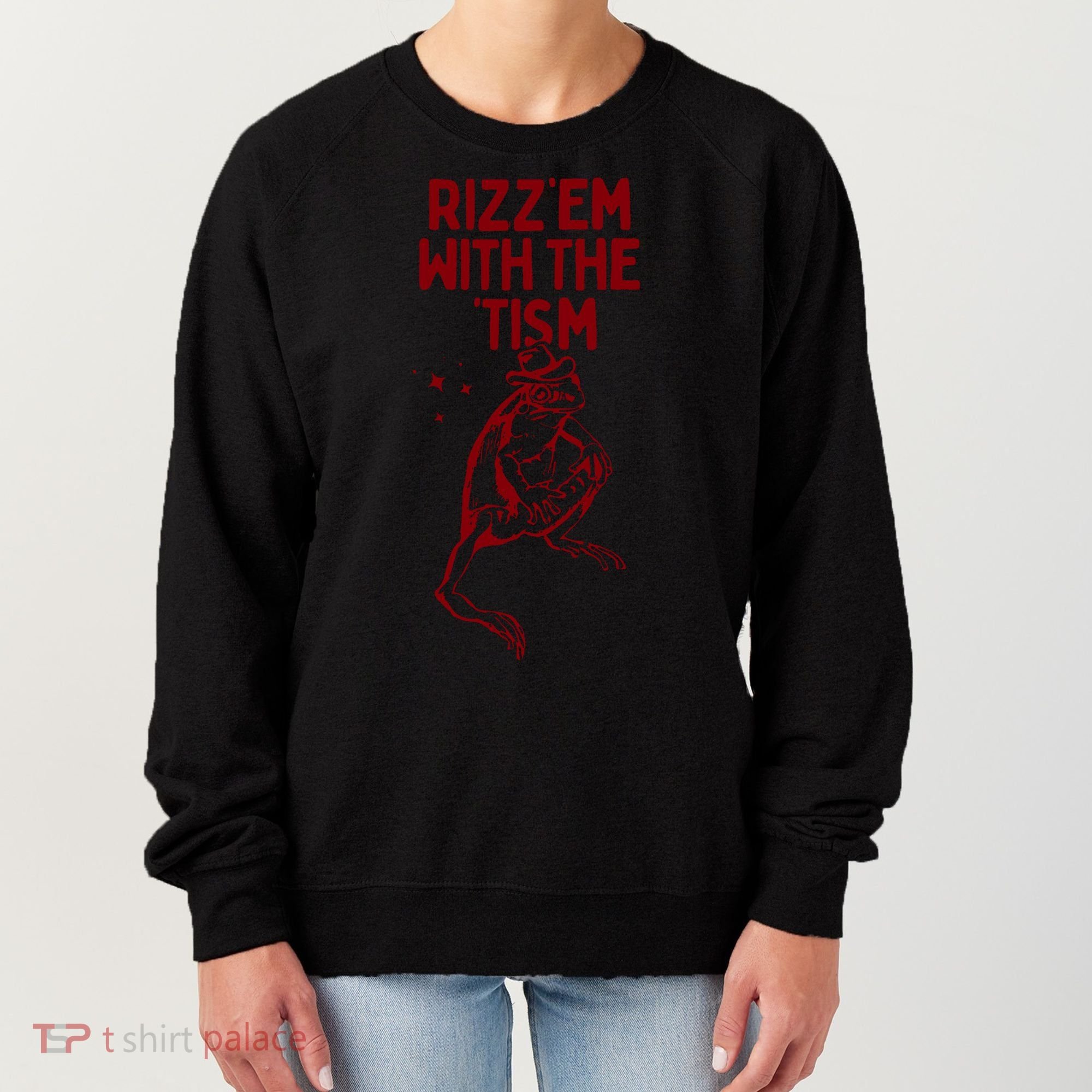 Funny Frog Rizz Em With The Tism Women's Sweatshirt