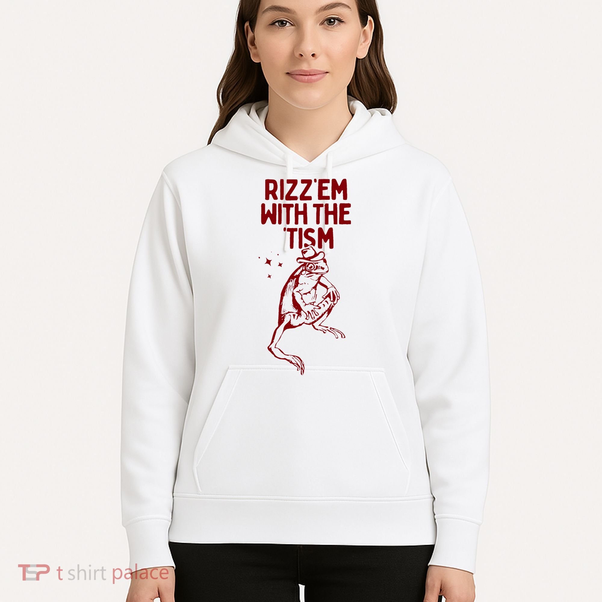 Funny Frog Rizz Em With The Tism Hoodie