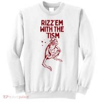Funny Frog Rizz Em With The Tism Sweatshirt thumb 0