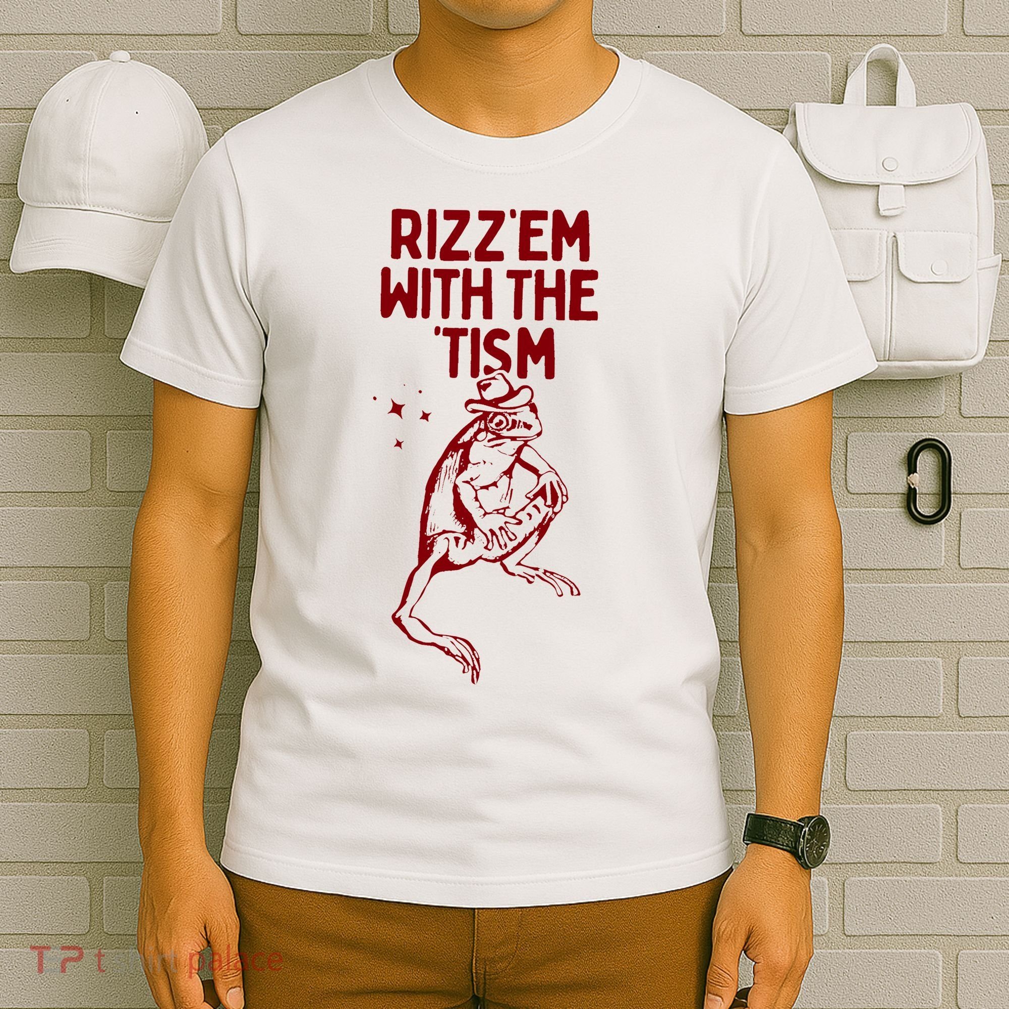 Funny Frog Rizz Em With The Tism T-Shirt