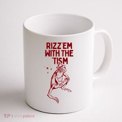 Funny Frog Rizz Em With The Tism Coffee Mug back
