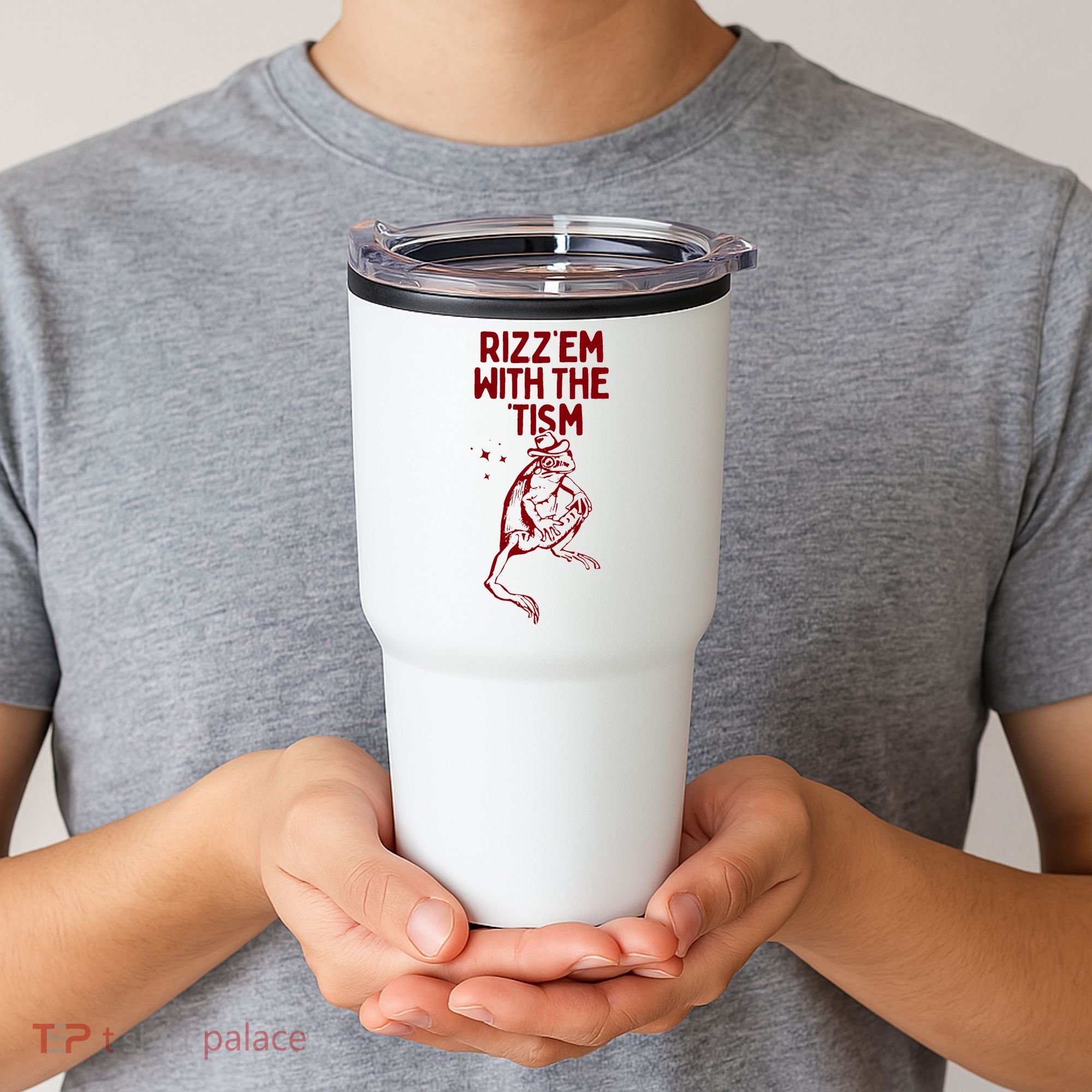 Funny Frog Rizz Em With The Tism Tumbler