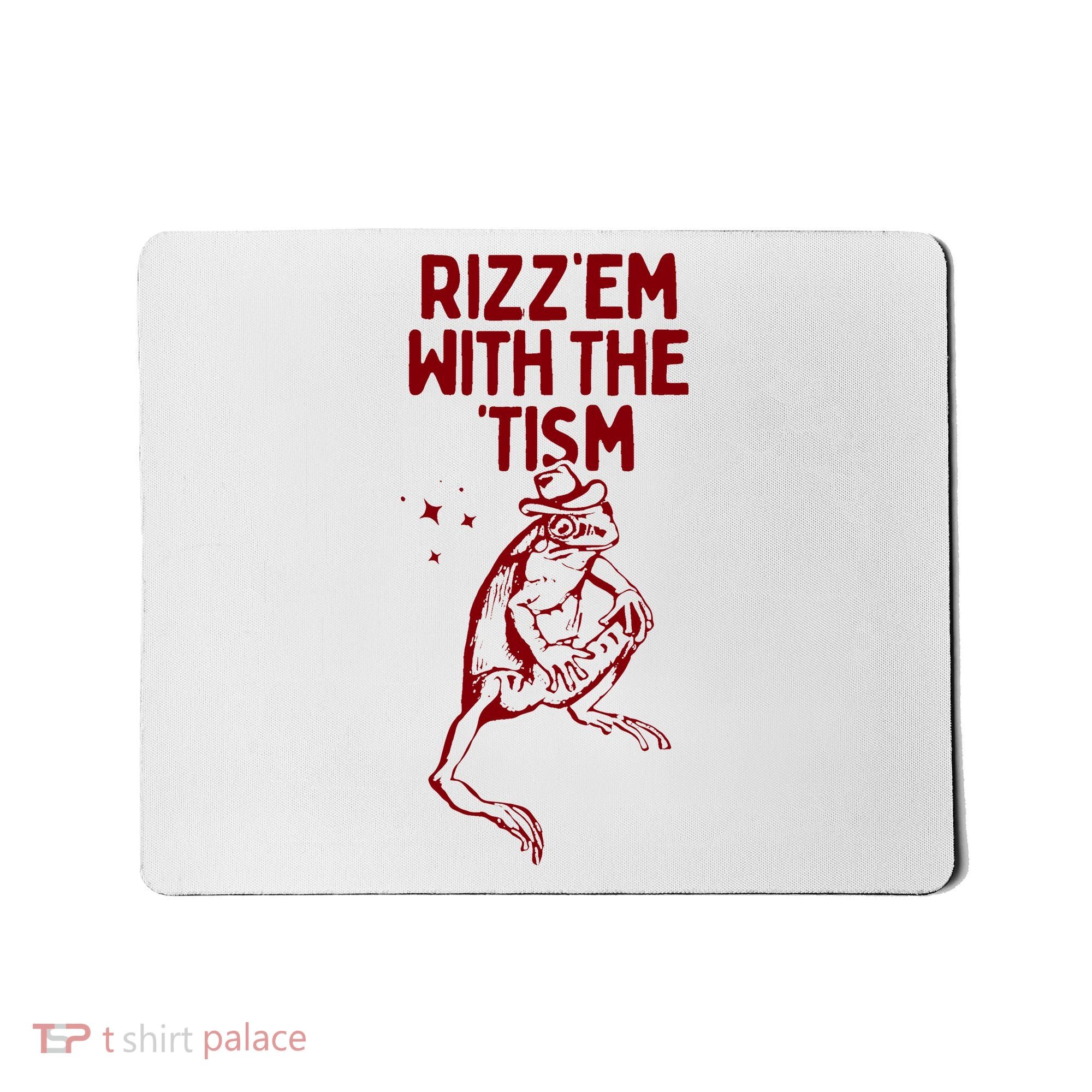 Funny Frog Rizz Em With The Tism Mousepad