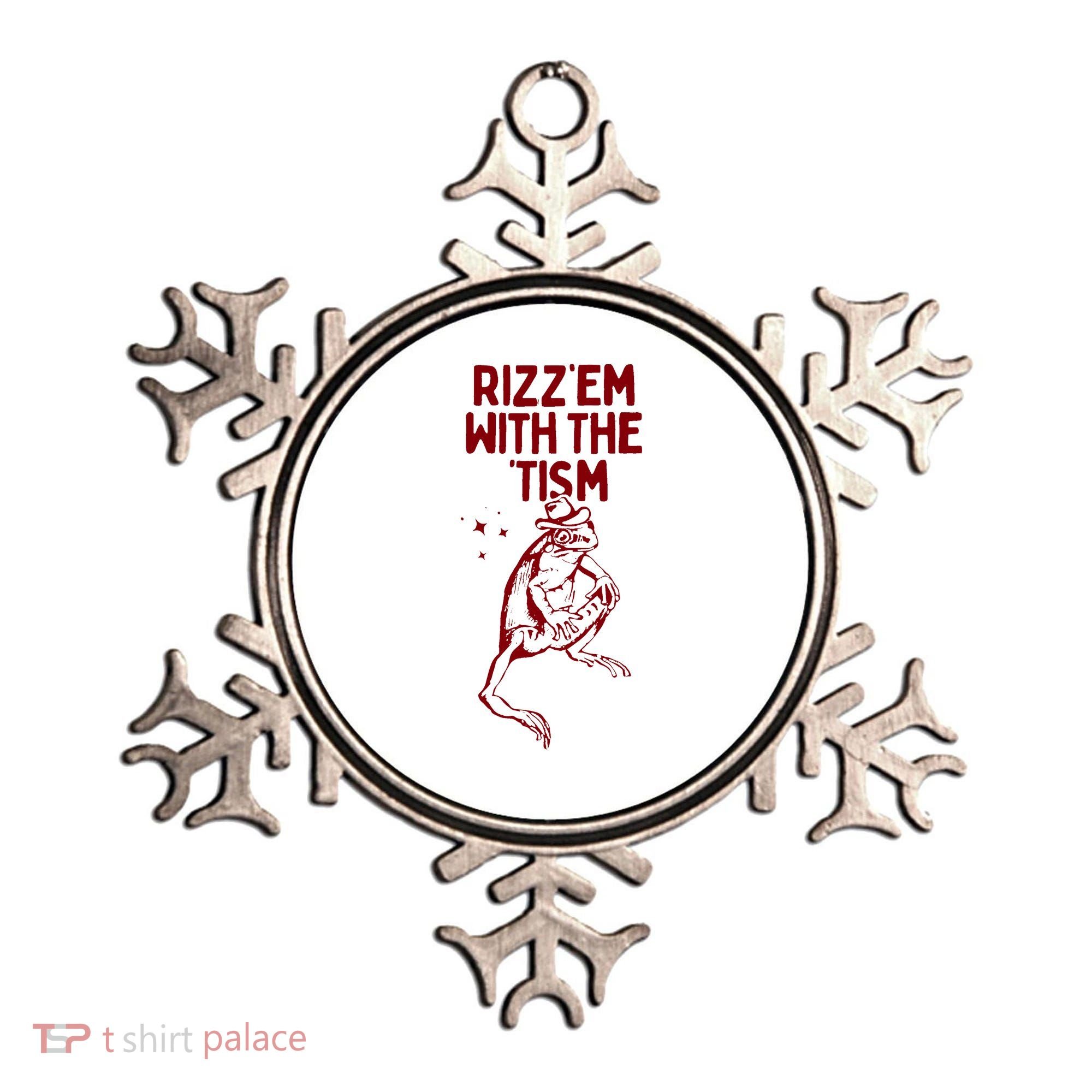 Funny Frog Rizz Em With The Tism Ornament