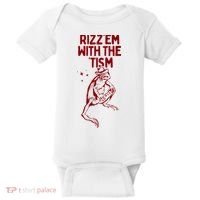 Funny Frog Rizz Em With The Tism Baby Bodysuit thumb 0