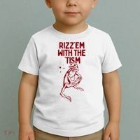 Funny Frog Rizz Em With The Tism Toddler T-Shirt thumb 2