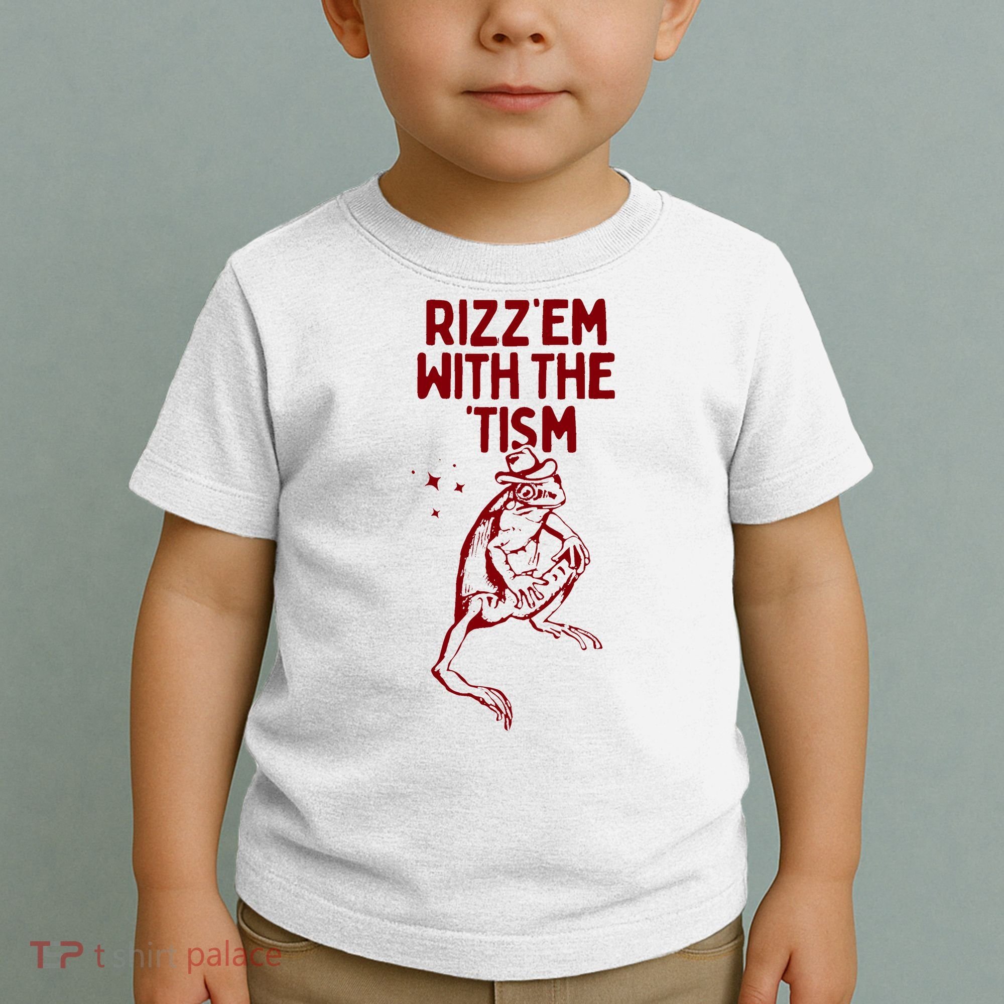 Funny Frog Rizz Em With The Tism Toddler T-Shirt