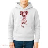 Funny Frog Rizz Em With The Tism Kids Hoodie thumb 4