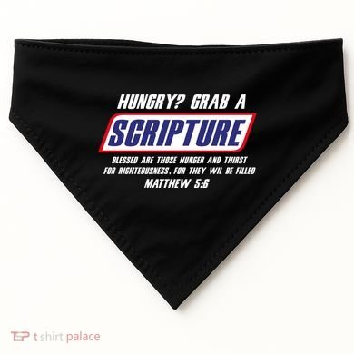 Funny Famous Scripture Gifts Bible Verse Candy Bar Parody USA-Made Doggie Bandana