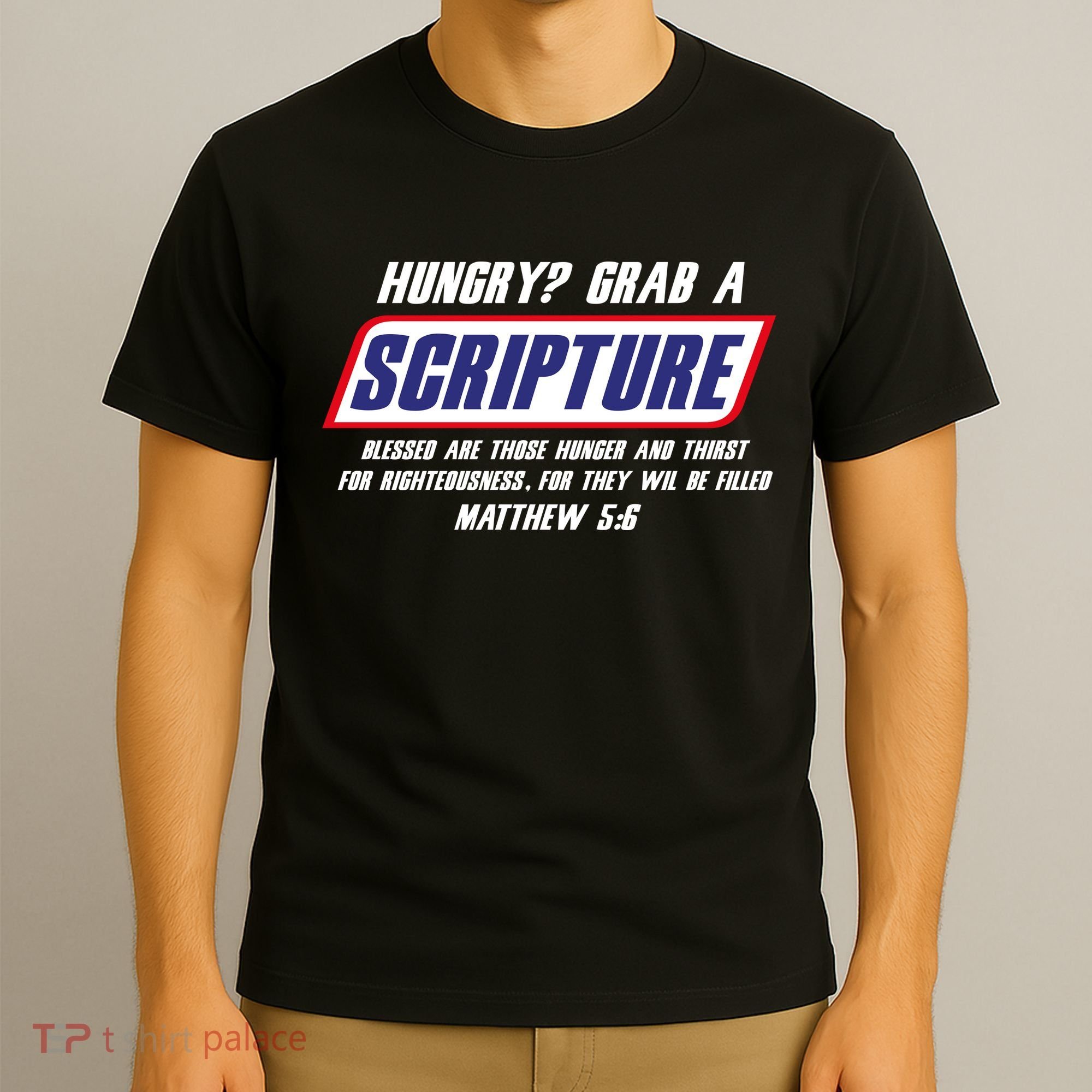 Funny Famous Scripture Gifts Bible Verse Candy Bar Parody T-Shirt