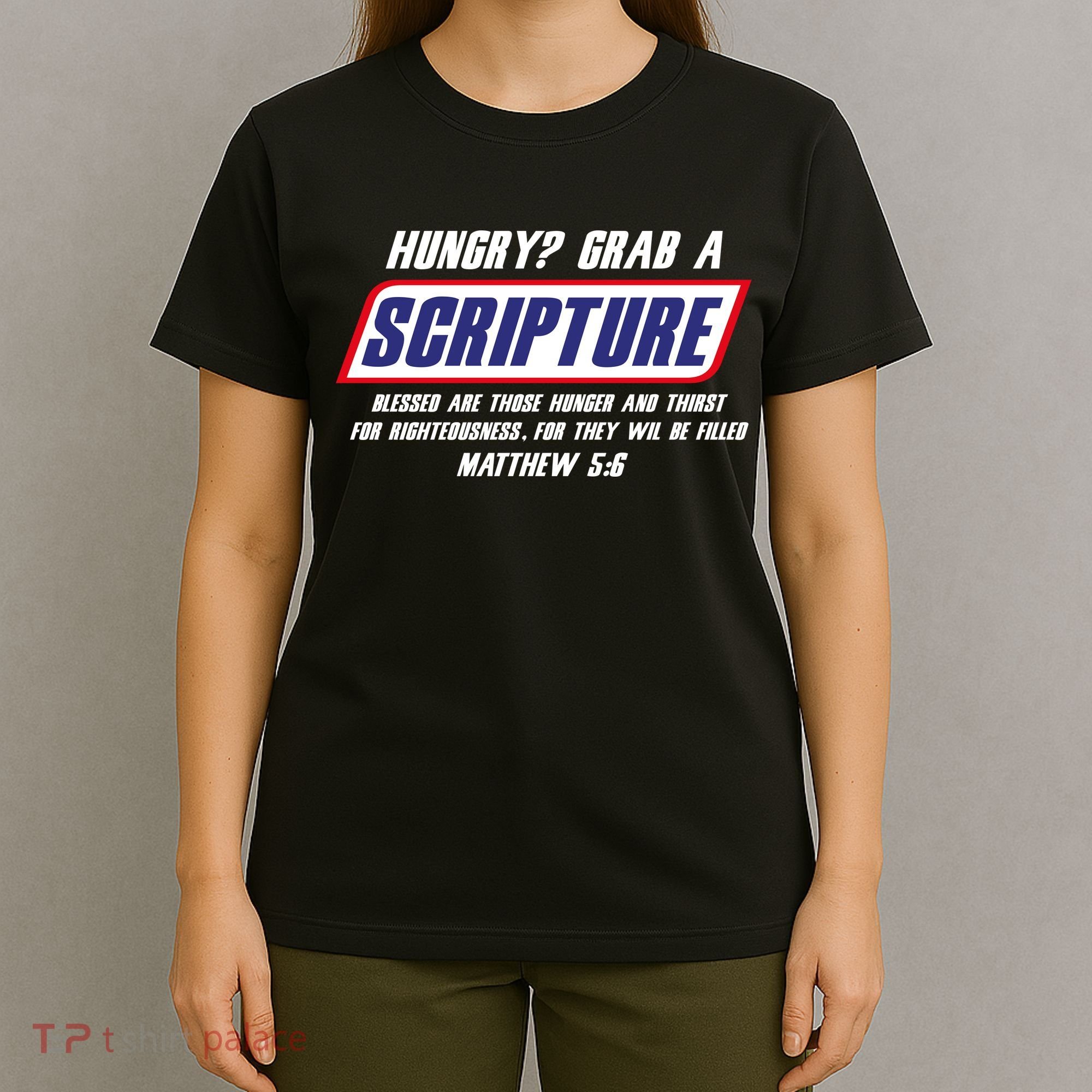 Funny Famous Scripture Gifts Bible Verse Candy Bar Parody T-Shirt
