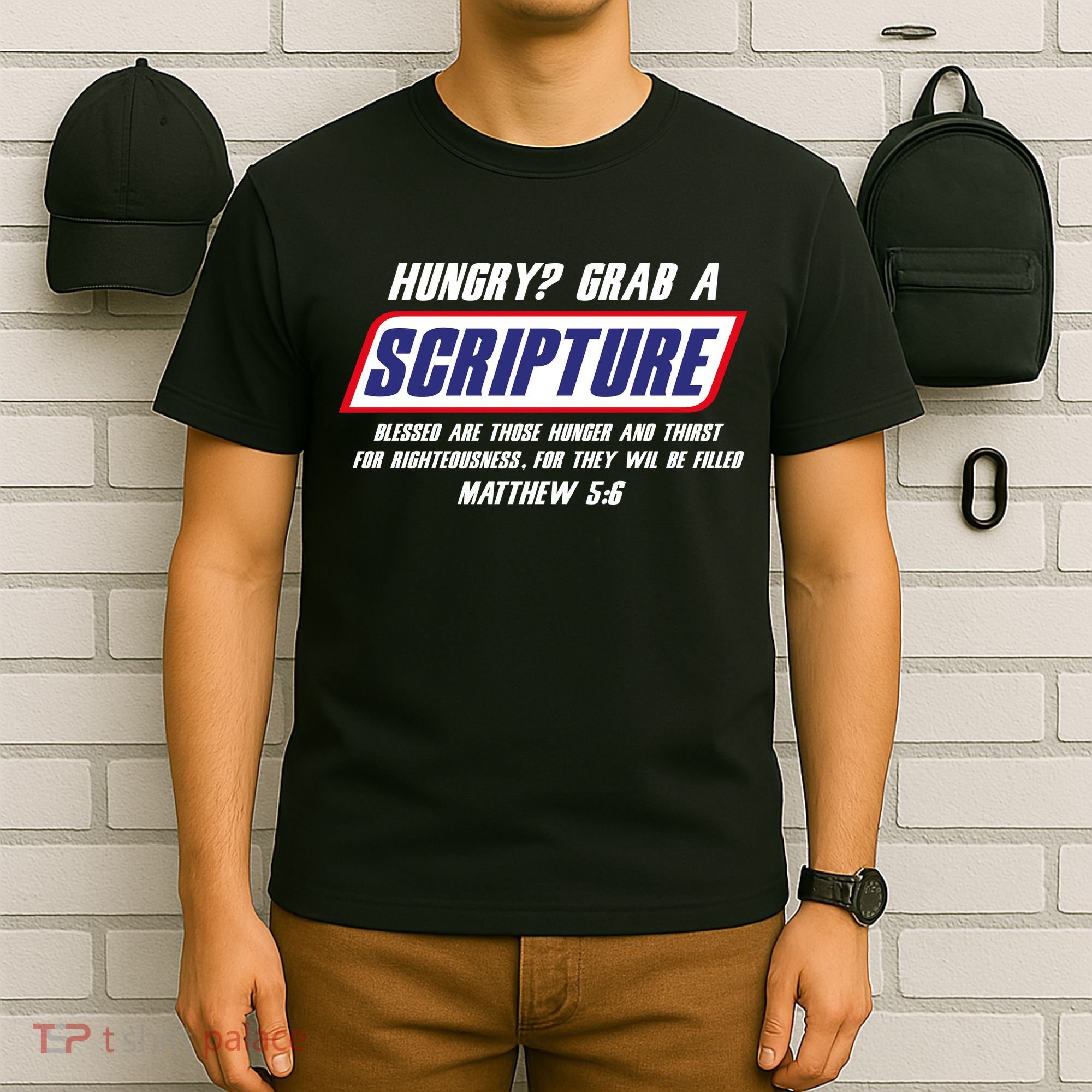 Funny Famous Scripture Gifts Bible Verse Candy Bar Parody T-Shirt