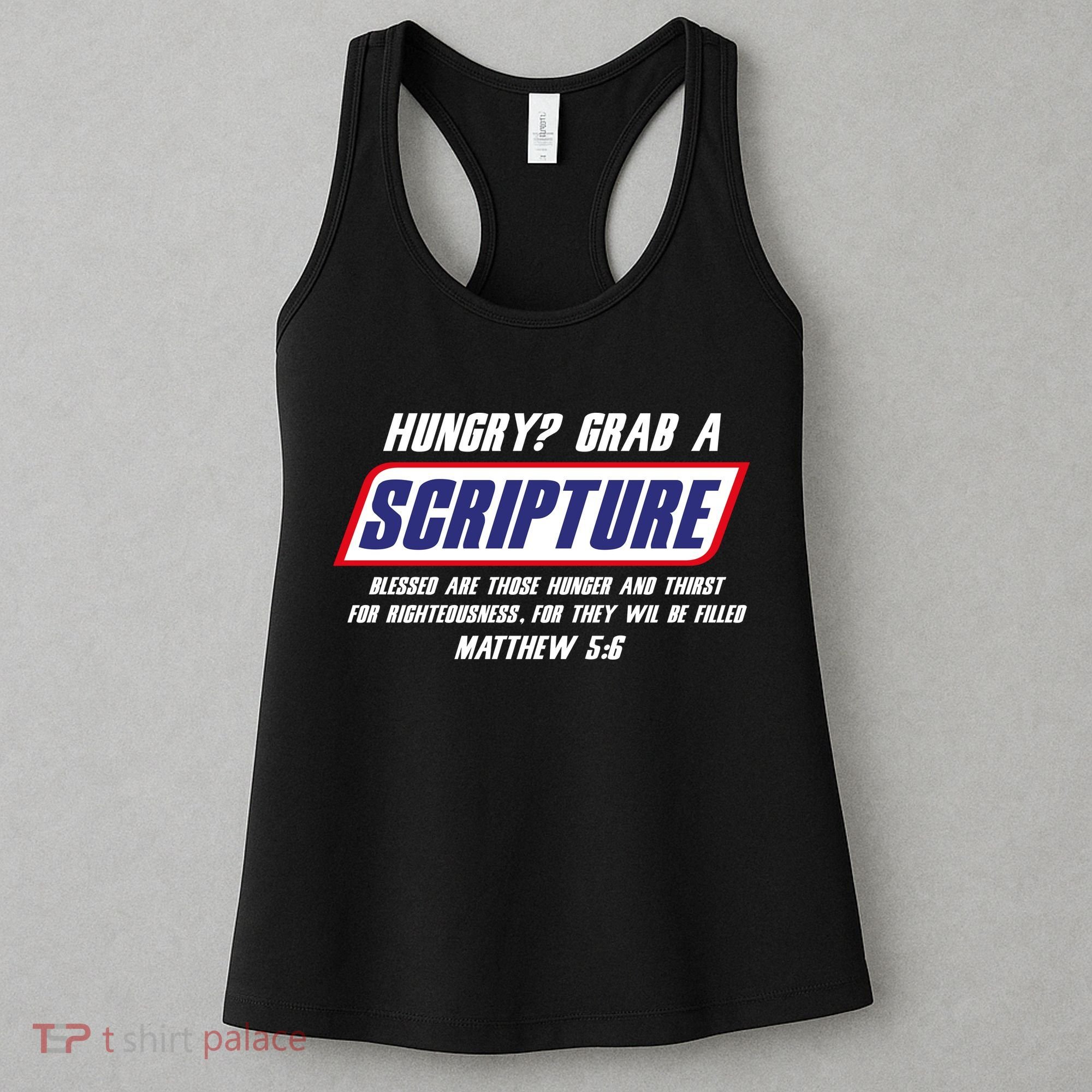 Funny Famous Scripture Gifts Bible Verse Candy Bar Parody Women's Tank Top