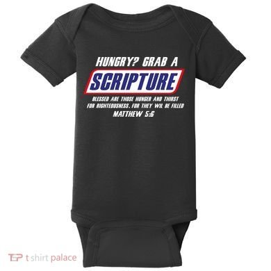 Funny Famous Scripture Gifts Bible Verse Candy Bar Parody Baby Bodysuit