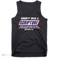 Funny Famous Scripture Gifts Bible Verse Candy Bar Parody Tank Top thumb 0