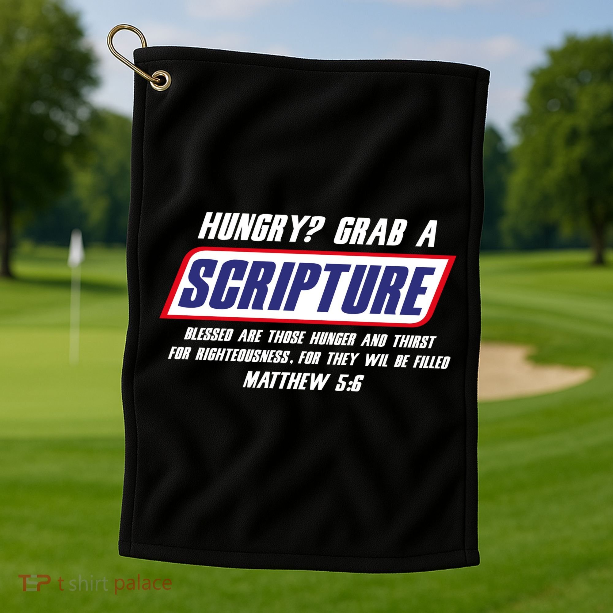 Funny Famous Scripture Gifts Bible Verse Candy Bar Parody Golf Towel