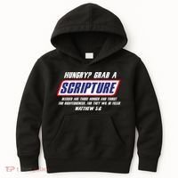 Funny Famous Scripture Gifts Bible Verse Candy Bar Parody Kids Hoodie thumb 0