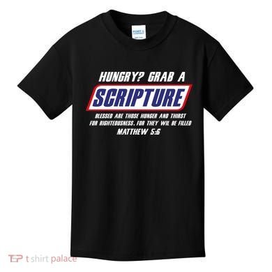 Funny Famous Scripture Gifts Bible Verse Candy Bar Parody Kids T-Shirt