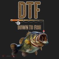 Funny Fishing Shirts: DTF Down To Fish Women's Sweatshirt thumb 2