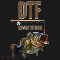 Funny Fishing Shirts: DTF Down To Fish Toddler Hoodie thumb 2