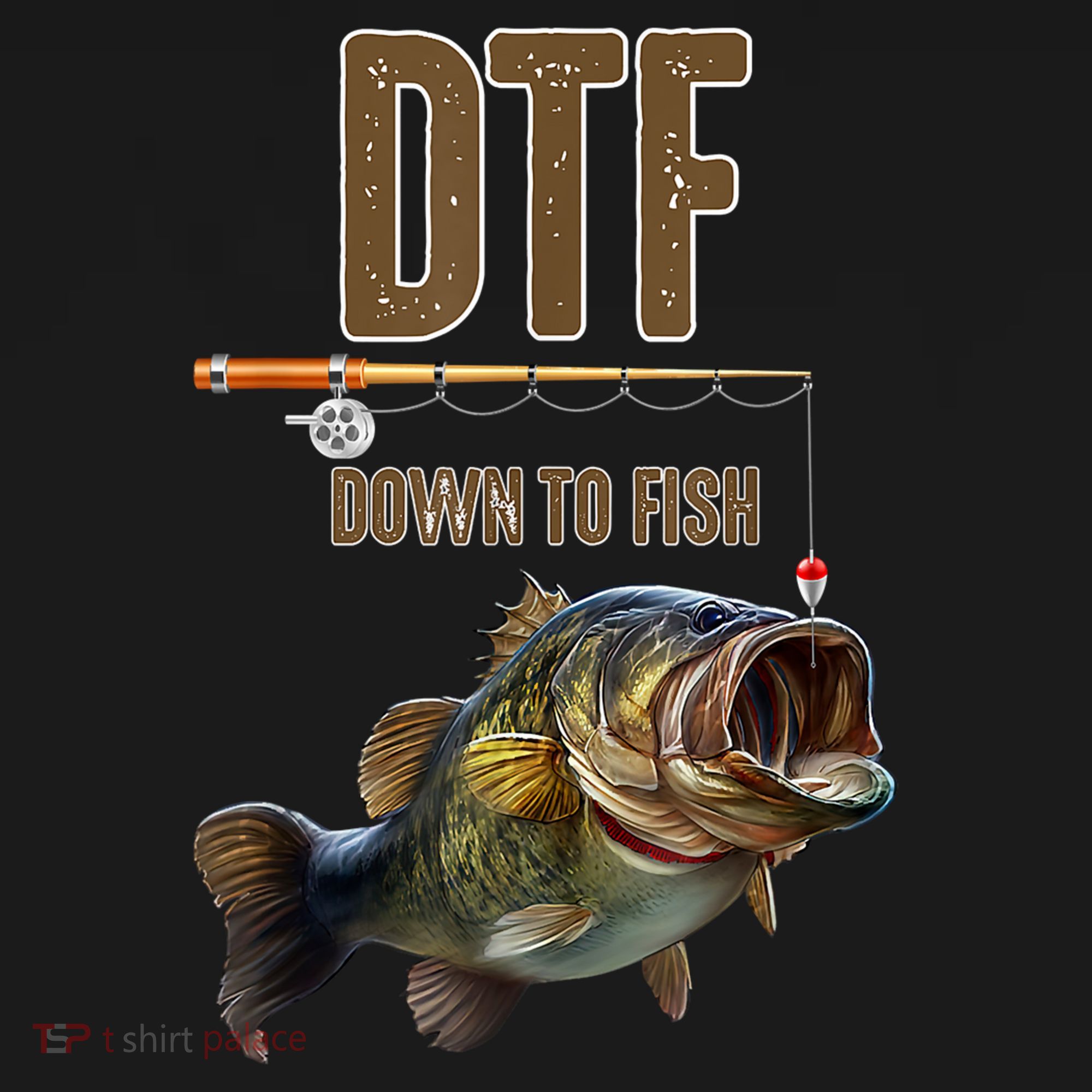 Funny Fishing Shirts: DTF Down To Fish Tote Bag