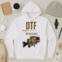 Funny Fishing Shirts: DTF Down To Fish Hoodie thumb 3