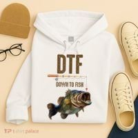 Funny Fishing Shirts: DTF Down To Fish Hoodie thumb 4