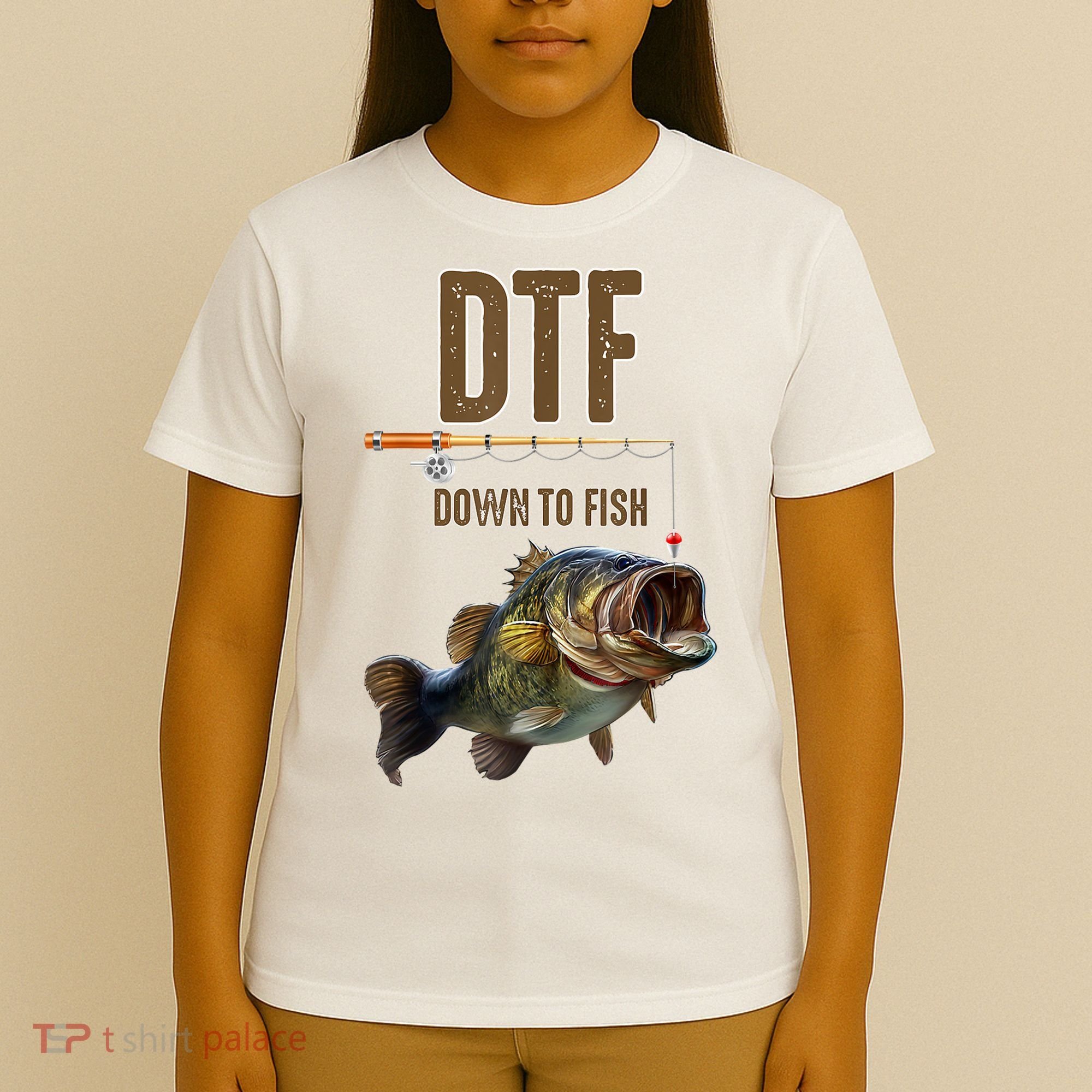 Funny Fishing Shirts: DTF Down To Fish T-Shirt