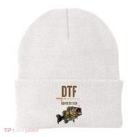 Funny Fishing Shirts: DTF Down To Fish Beanie thumb 0