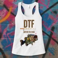 Funny Fishing Shirts: DTF Down To Fish Women's Tank Top thumb 3