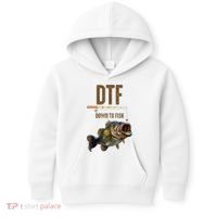 Funny Fishing Shirts: DTF Down To Fish Kids Hoodie thumb 0