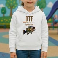 Funny Fishing Shirts: DTF Down To Fish Kids Hoodie thumb 3
