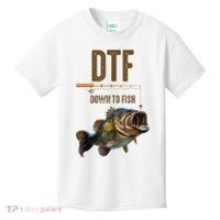 Funny Fishing Shirts: DTF Down To Fish Kids T-Shirt thumb 0