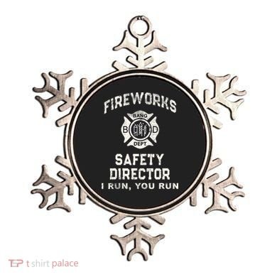 Funny FIREWORKS SAFETY DIRECTOR Firefighter America Red Pyro Ornament